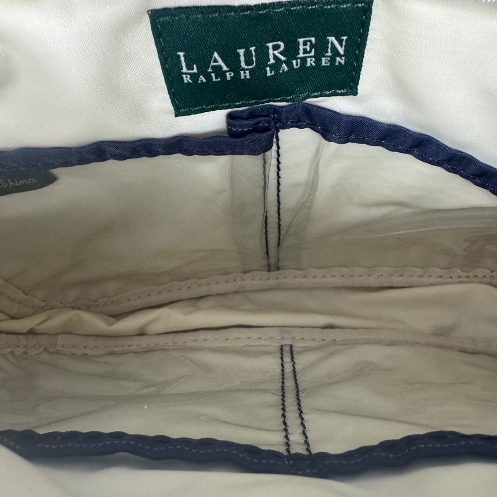 Lauren Ralph Lauren Navy Blue Cosmetic-Travel-Toiletry-Make Up Bag/Case/Nylon - Picture 5 of 6
